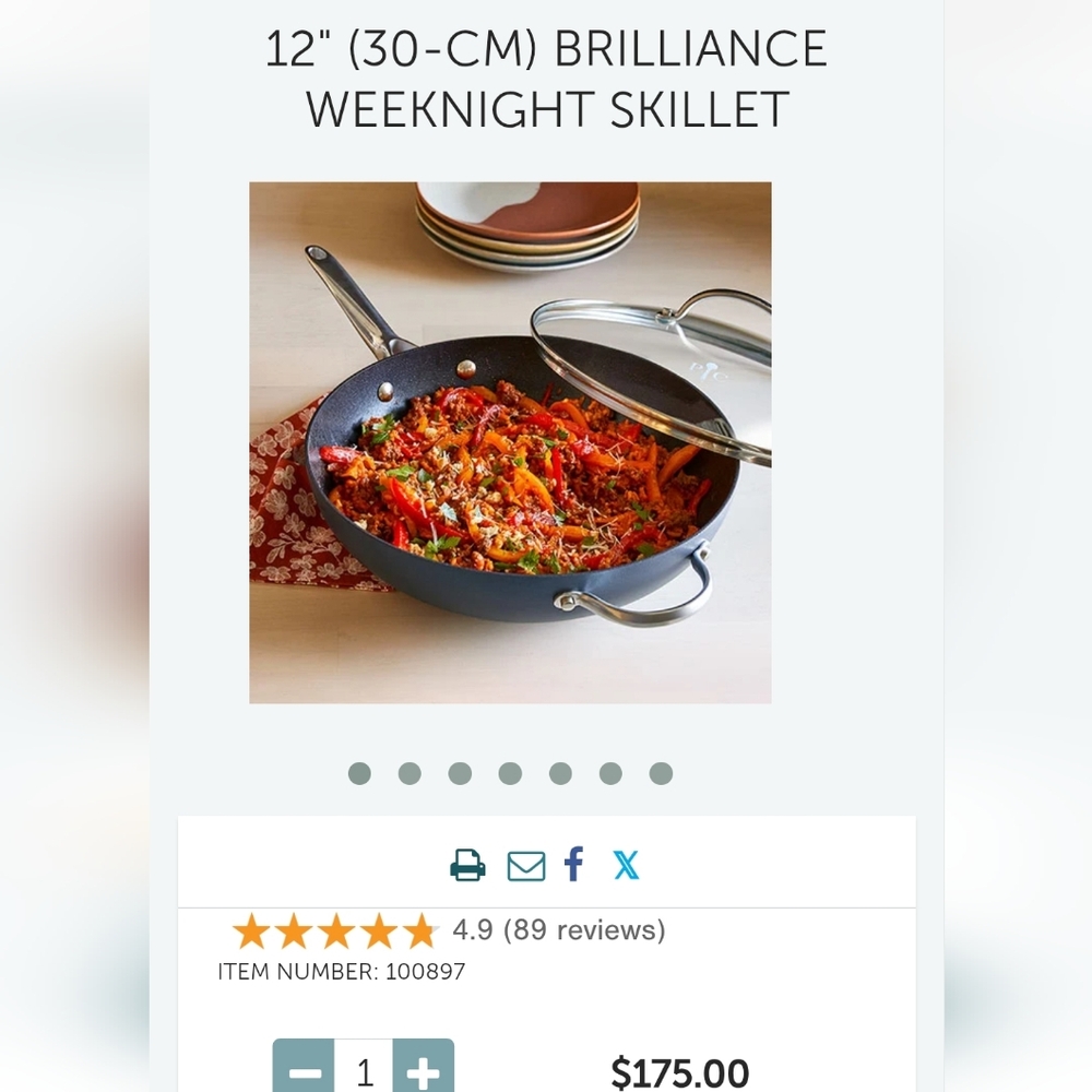 Pampered Chef Brilliance 12" Weeknight Skillet